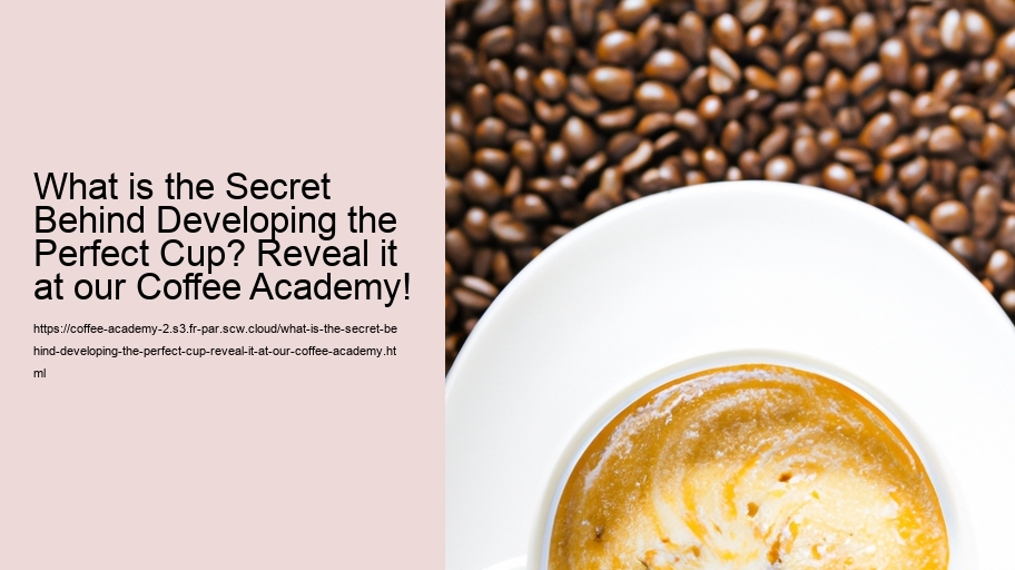 What is the Secret Behind Developing the Perfect Cup? Reveal it at our Coffee Academy!